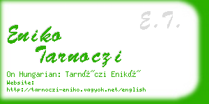 eniko tarnoczi business card